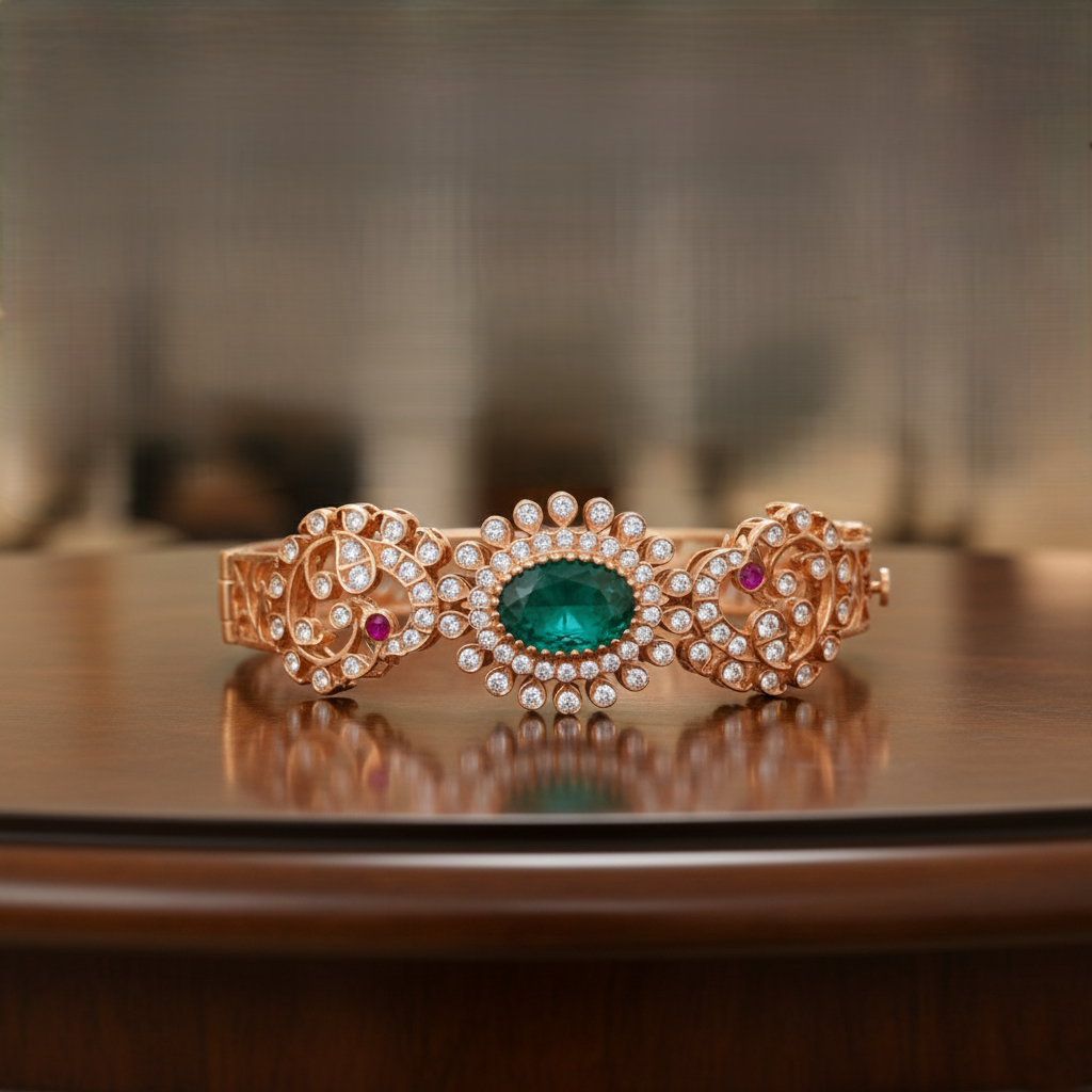 Evergreen Sparkle Diamond Kangan - 18K Jewellery Evergreen Sparkle Diamond Kangan - 18K Jewellery