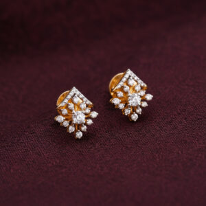 Floral Radiance Diamond Earrings - 18K Jewellery