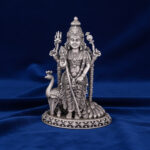 Lord Murugan Antique Silver Idol - 925 Sterling Silver