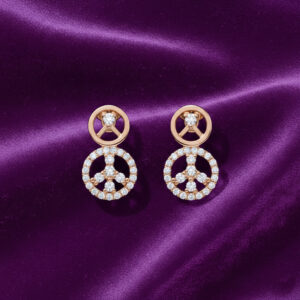 Crystal Spin Diamond Earrings - 18K Jewellery