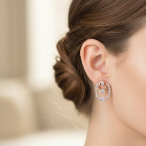 Shine Orbit Diamond Earrings - 18K Jewellery