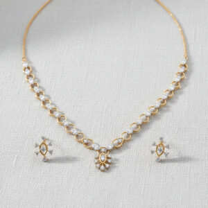 Elegant Floral Diamond Set - 18K Jewellery