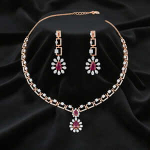 Cherry Halo Diamond Set - 18K Jewellery