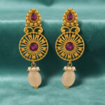 Ratna Pearl Drop Gold Earrings - 22K Jewellery
