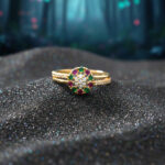 MULTI-GEM GOLD RING - 22K JEWELLERY