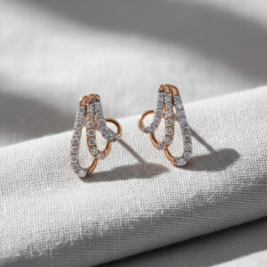Curvy Charm Diamond Earrings - 18K Jewellery
