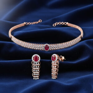 Fiery Elegance Diamond Set  - 18K Jewellery