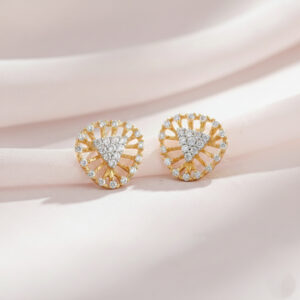 Golden Rays Diamond Earrings - 18K Jewellery
