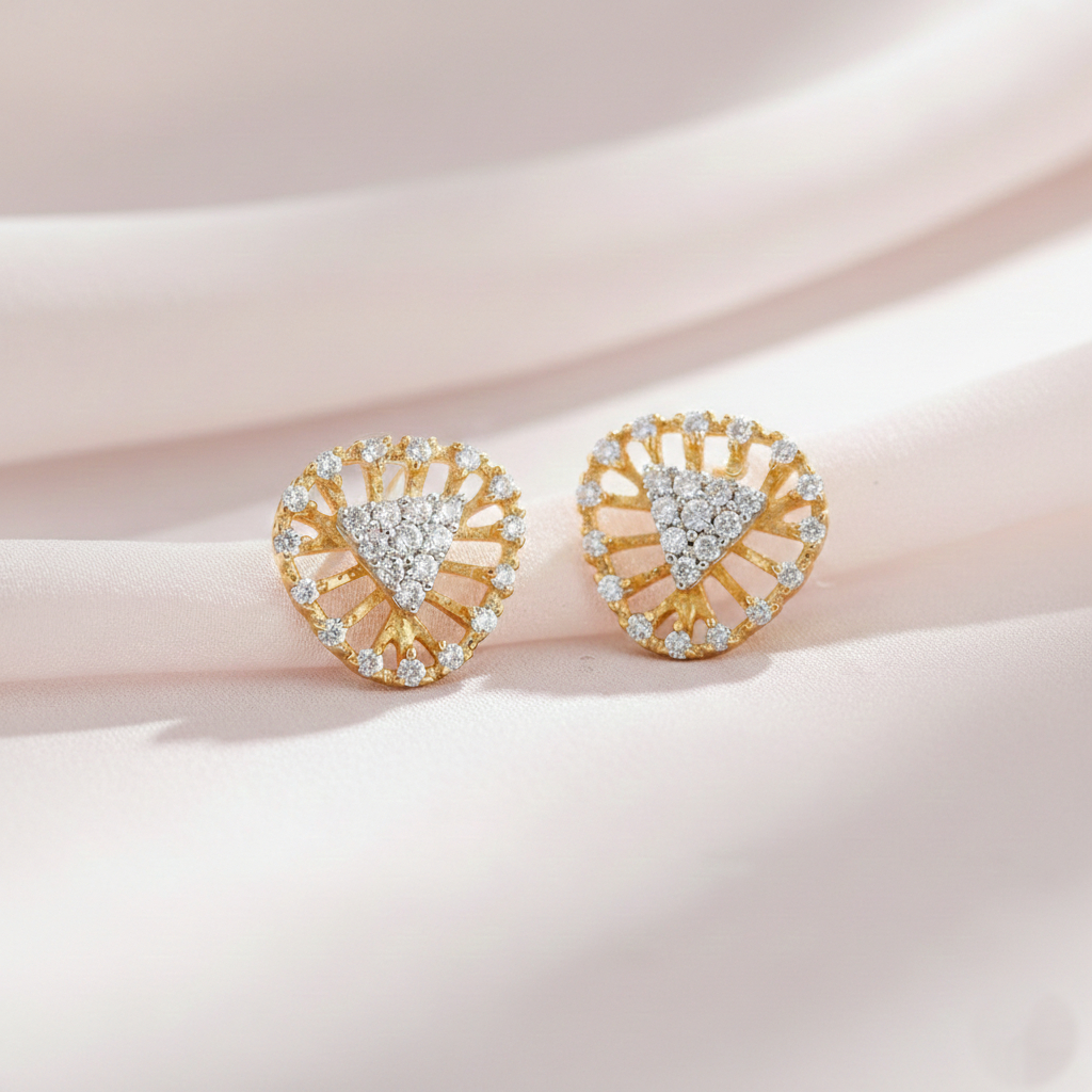 Golden Rays Diamond Earrings - 18K Jewellery Golden Rays Diamond Earrings - 18K Jewellery