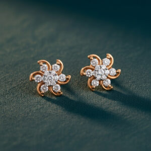 Sunpetal Diamond Earrings - 18K Jewellery