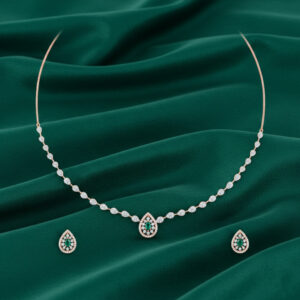 Royal Teardrop Diamond Set - 18K Jewellery