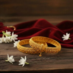RAJWADI CHAKRA GOLD BANGLES - 22K JEWELLERY