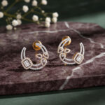 Graceful Circle Bloom Diamond Earrings - 18K Jewellery