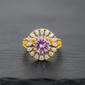 VIOLET BLOOM GOLD RING - 22K JEWELLERY