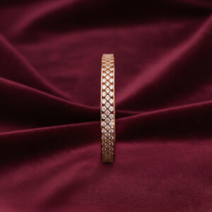 Diagonal Dazzle Diamond Bangle - 18K Jewellery