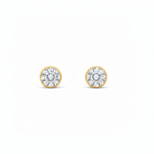 Golden Grace Round Studs- 22K Jewellery