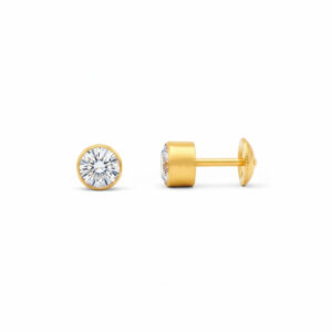 Golden Grace Round Studs- 22K Jewellery