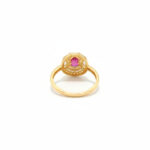 Velvet Glow Halo Gold Ring - 22K Jewellery