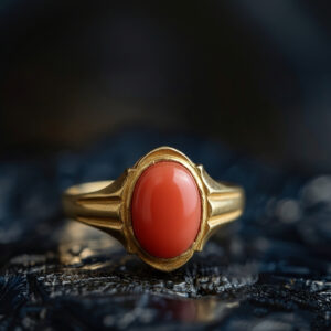 Coral Crest Men's Gold Ring - 22K Jewellery