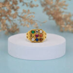 Navratna Valor Men's Gold Ring - 22K Jewellery