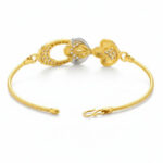 Dual Bloom Elegance Gold Bracelet- 22K Jewellery