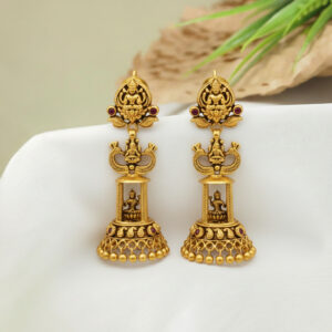 DIVYA DEEPA TEMPLE JHUMKAS- 22K JEWELLERY