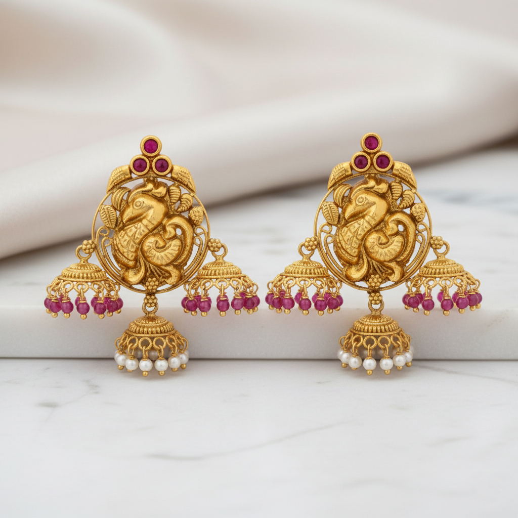 MANGALA VINAYAK GOLD JHUMKI- 22K JEWELLERY MANGALA VINAYAK GOLD JHUMKI- 22K JEWELLERY