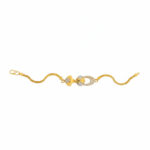 Dual Bloom Elegance Gold Bracelet- 22K Jewellery