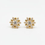 Classic Gold Bloom Studs- 22K Jewellery