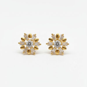 Classic Gold Bloom Studs- 22K Jewellery