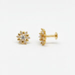 Classic Gold Bloom Studs- 22K Jewellery