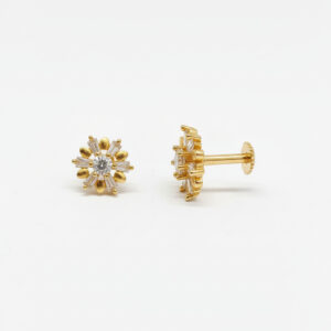 Classic Gold Bloom Studs- 22K Jewellery