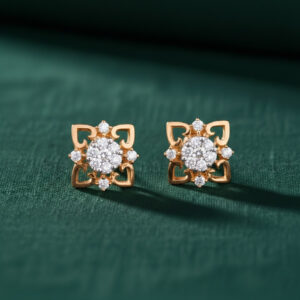 Radiant Nest Diamond Earrings - 18K Jewellery