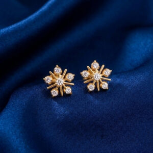 Diamond Daisy Earrings - 22K Jewellery