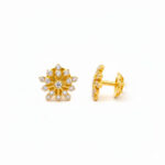 FLORAL FIREFLY GOLD STUDS- 22K JEWELLERY
