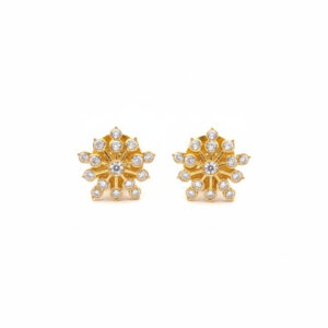 FLORAL FIREFLY GOLD STUDS- 22K JEWELLERY