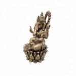 LOTUS GANESHA ANTIQUE SILVER IDOL - 925 STERLING SILVER