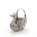 RAJHANS SILVER FLOWER BASKET - 925 STERLING SILVER