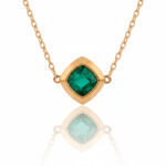 GREEN AURA DROP GOLD CHAIN- 18K JEWELLERY