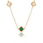 GREEN AURA DROP GOLD CHAIN- 18K JEWELLERY