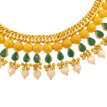 GOLDEN KEMP AND COIN CHOKER - 22K JEWELLERY