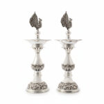 ROYAL PEACOCK SILVER DIYA PAIR- 925 STERLING SILVER