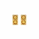GOLDEN RADIANCE DUO STUDS- 22K JEWELLERY