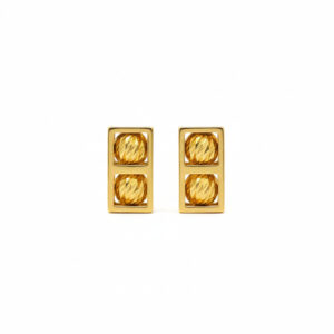 GOLDEN RADIANCE DUO STUDS- 22K JEWELLERY