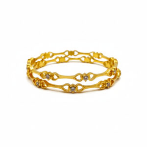 GOLDEN HARMONY SPARKLE GOLD BANGLES - 22K JEWELLERY