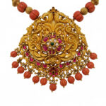 CORAL RAJWADA HERITAGE NECKLACE - 22K JEWELLERY
