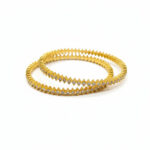 GOLDEN ZIGZAG STUDDED BANGLES - 22K JEWELLERY