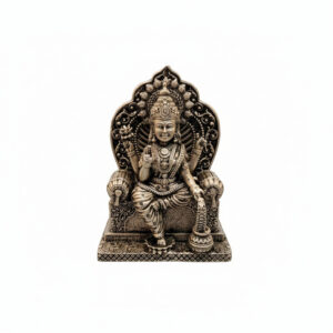 LOTUS VISHNU ANTIQUE SILVER IDOL - 925 STERLING SILVER