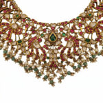 Navratna Jaal Gold Choker- 22K Jewellery