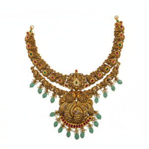 RAJHANS TEMPLE HERITAGE GOLD NECKLACE - 22K JEWELLERY